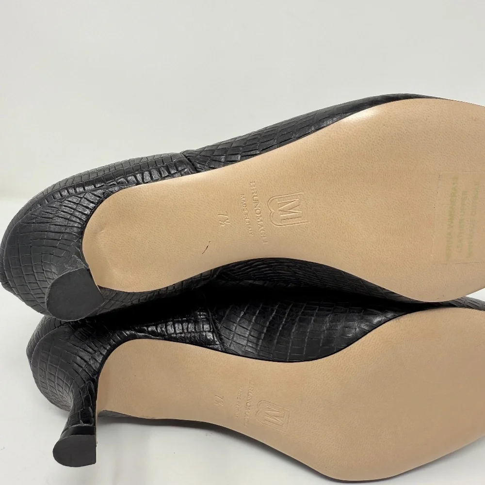 New Bruno Magli Nerina Bootie Black Snake Sz 7.5 - Picture 12 of 13